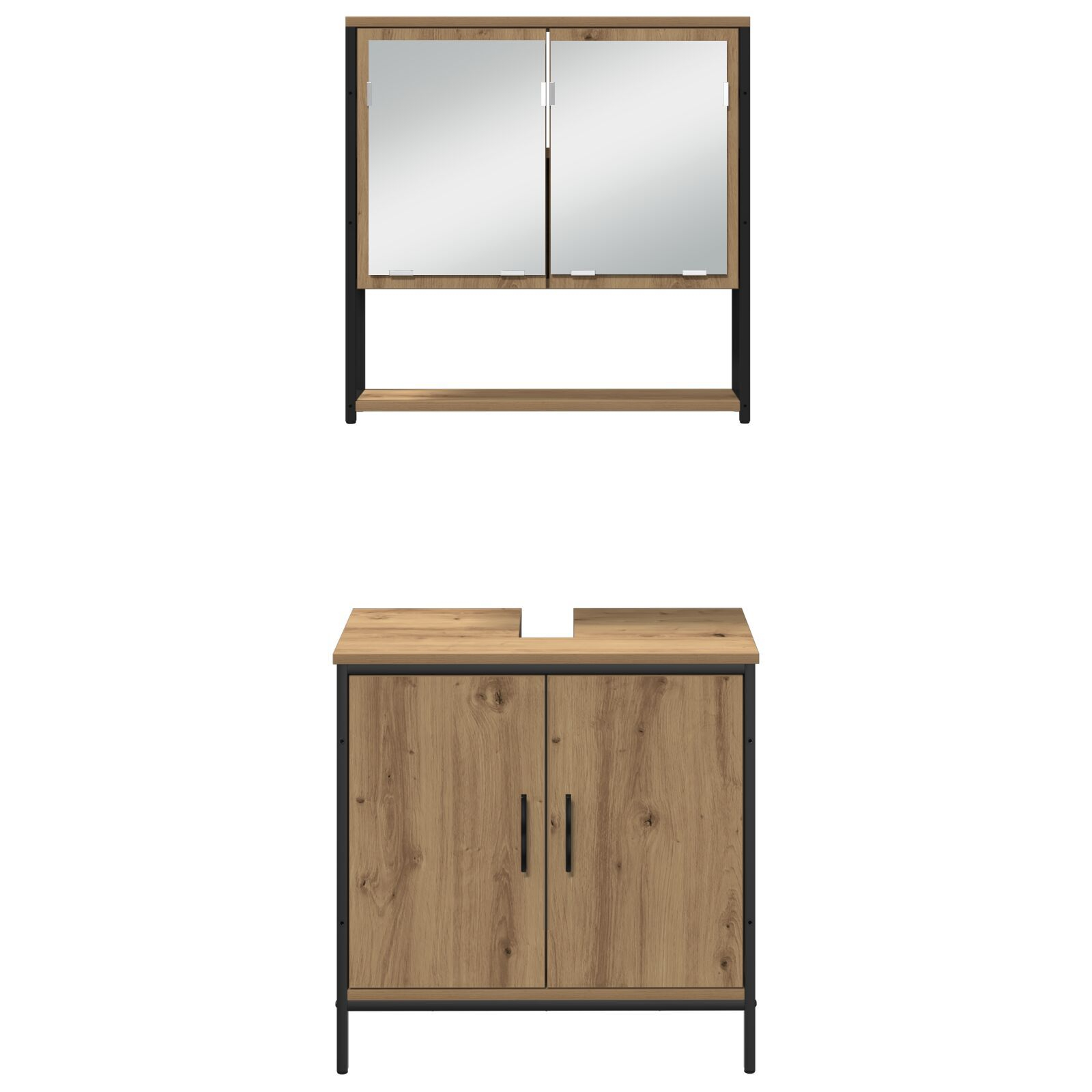 vidaXL Set de mobilier pentru baie 3 pcs Maro 33 x 33 x 102.5 cm vidaXL Set de mobilier pentru baie 3 pcs Maro 33 x 33 x 102.5 cm