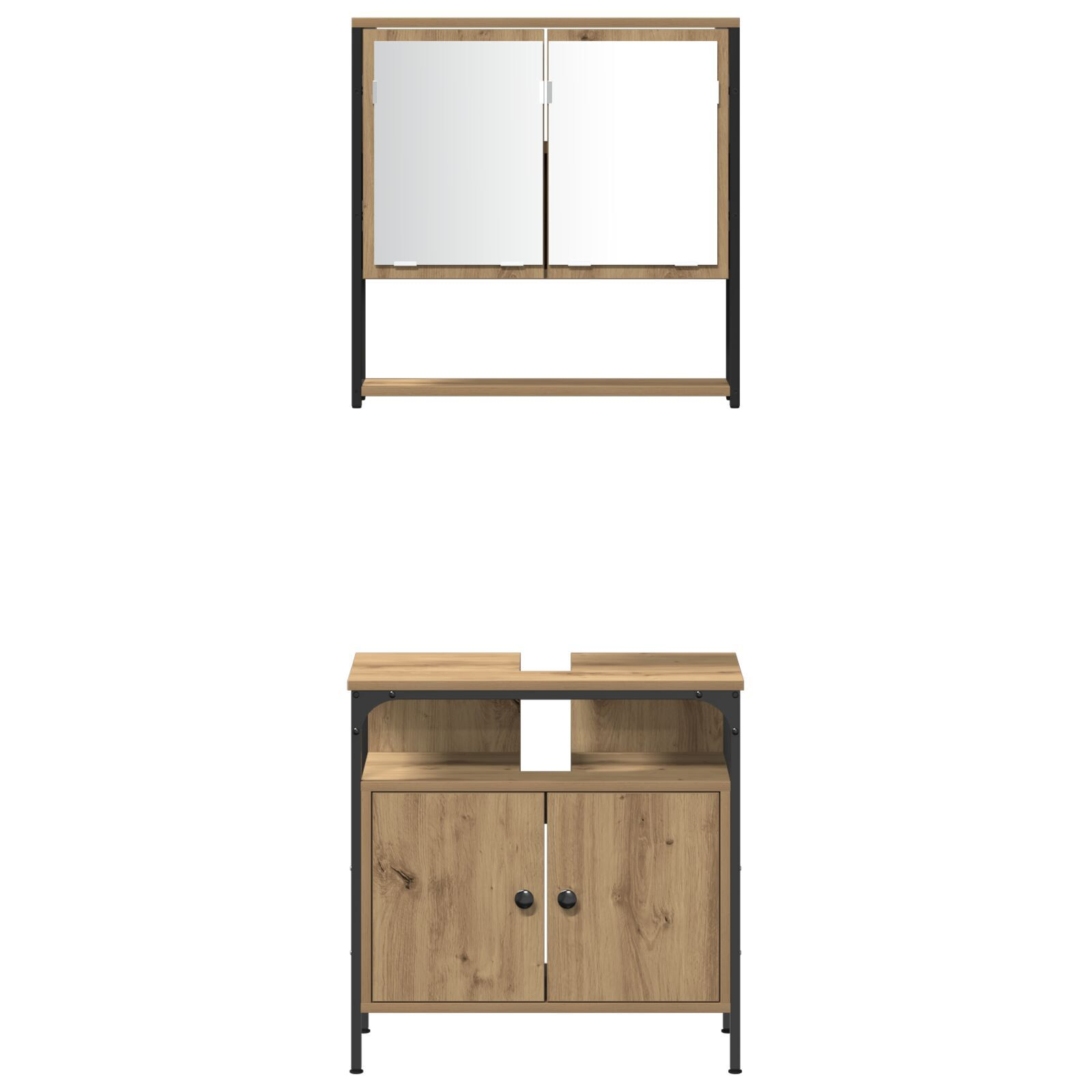 vidaXL Set de mobilier pentru baie 3 pcs Maro 33 x 33 x 120.5 cm vidaXL Set de mobilier pentru baie 3 pcs Maro 33 x 33 x 120.5 cm