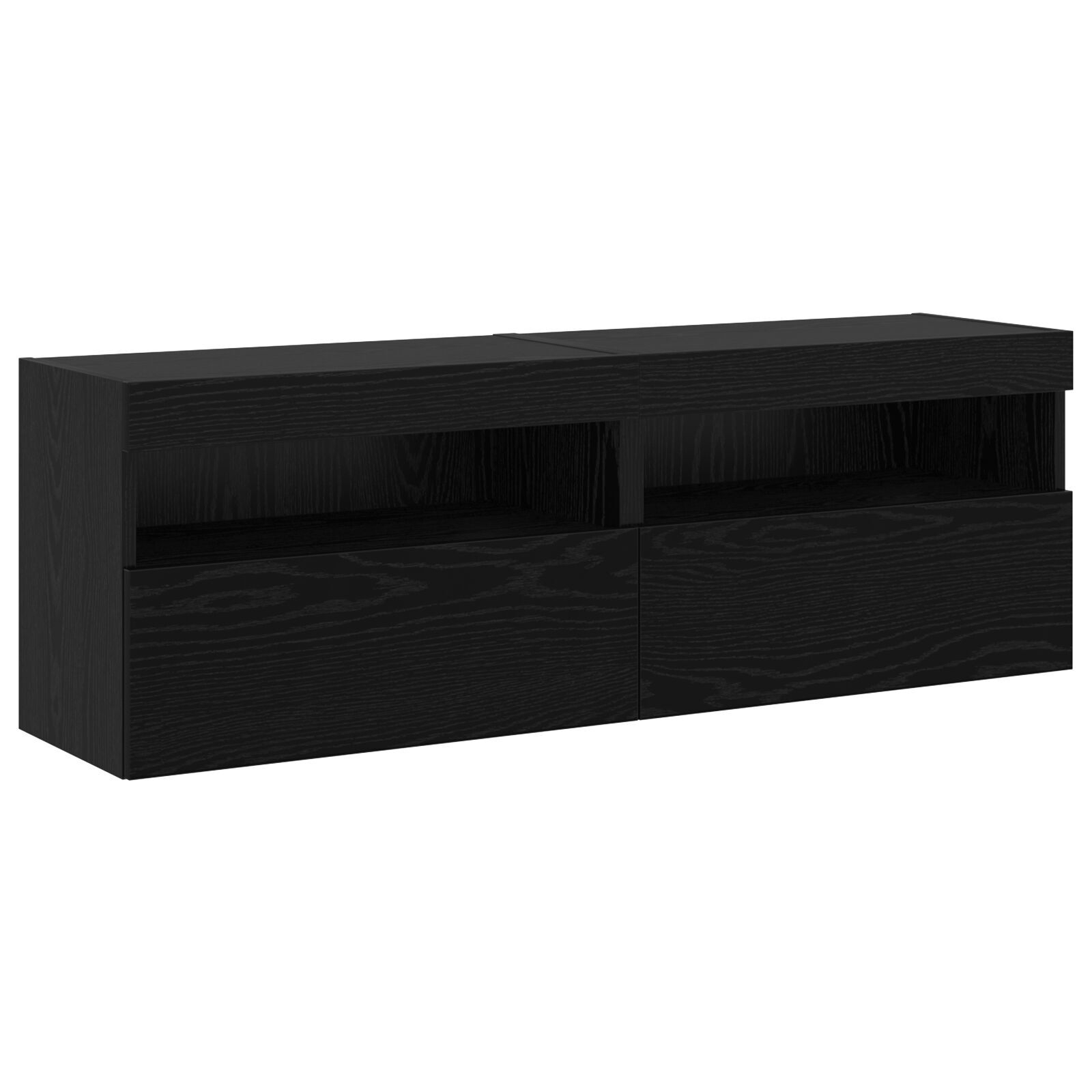 vidaXL Set Dulap pentru Televizor Montat pe Perete 6 pcs Stejar negru vidaXL Set Dulap pentru Televizor Montat pe Perete 6 pcs Stejar negru
