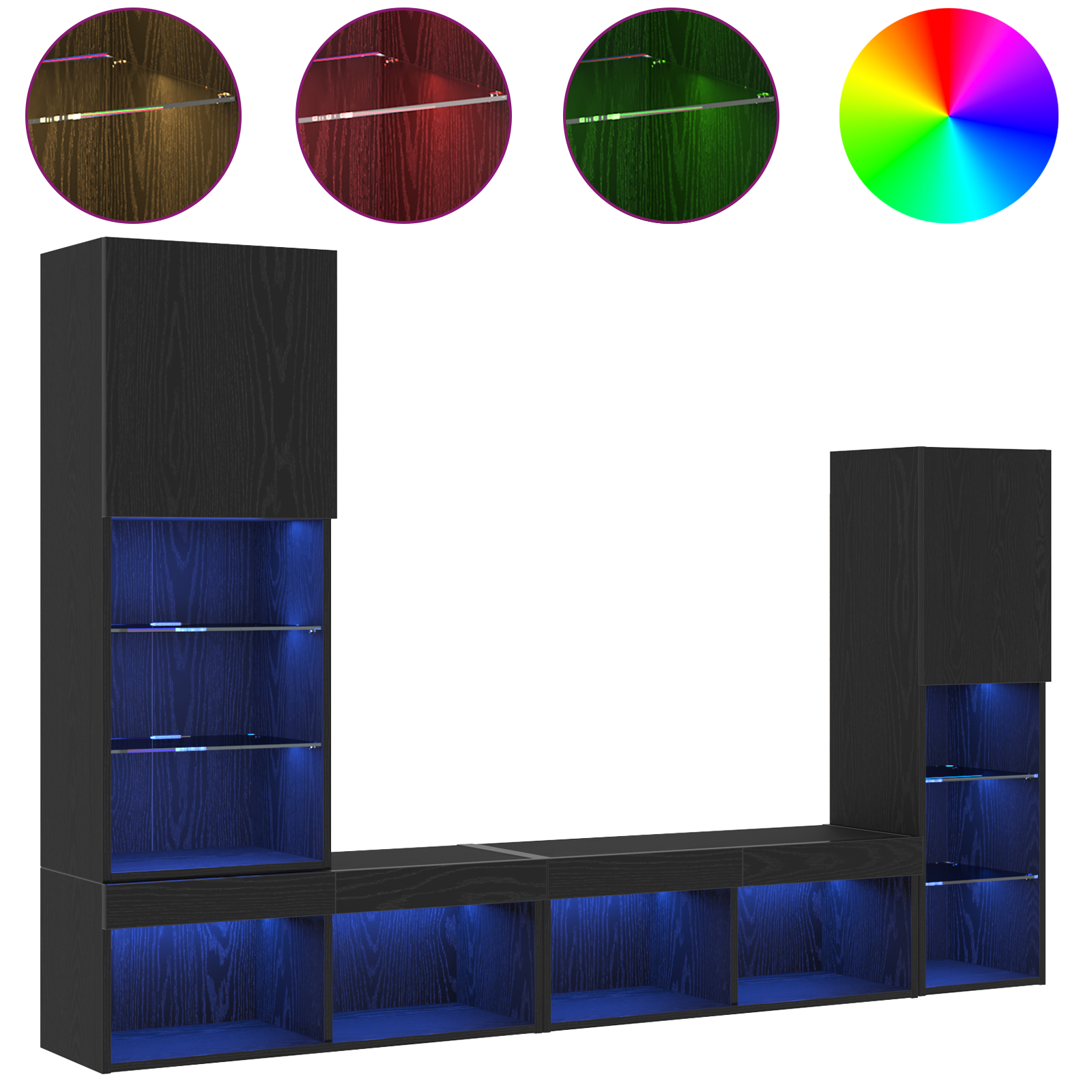 Dulap TV vidaXL Stejar Negru 30.5x30x102 cm Lemn Ingineresc Dulap TV vidaXL Stejar Negru 30.5x30x102 cm Lemn Ingineresc