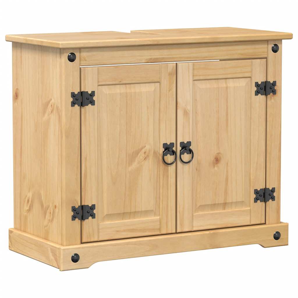 vidaXL Set mobilier de baie „Corona”, 2 piese, lemn masiv de pin vidaXL Set mobilier de baie „Corona”, 2 piese, lemn masiv de pin