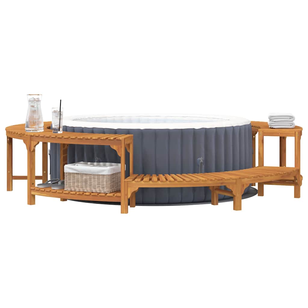 vidaXL Împrejmuiri pentru Cada Fierbinte Maro Ø275 cm vidaXL Împrejmuiri pentru Cada Fierbinte Maro Ø275 cm