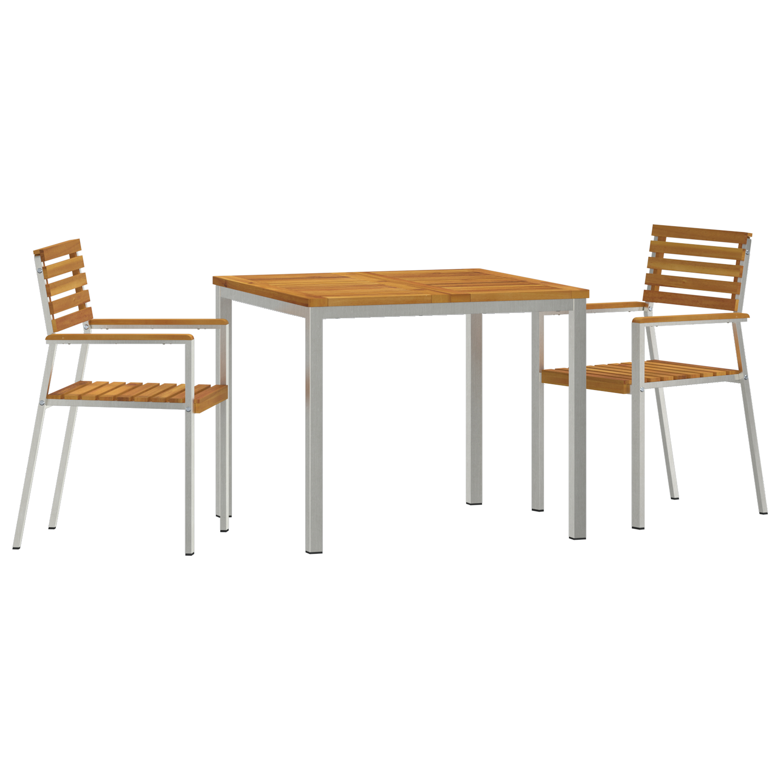 vidaXL Set de masă pentru grădină 3 pcs Maro Lemn Solid de Acacia
