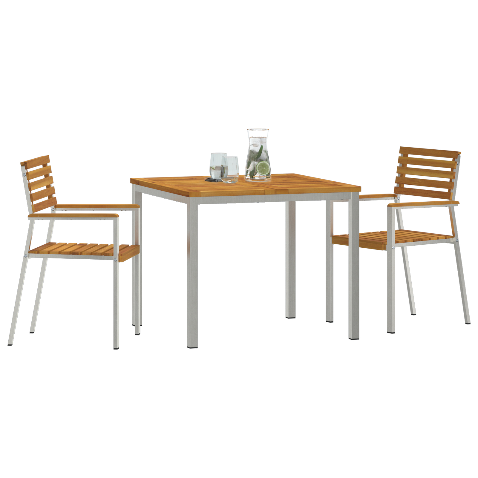 vidaXL Set de masă pentru grădină 3 pcs Maro Lemn Solid de Acacia