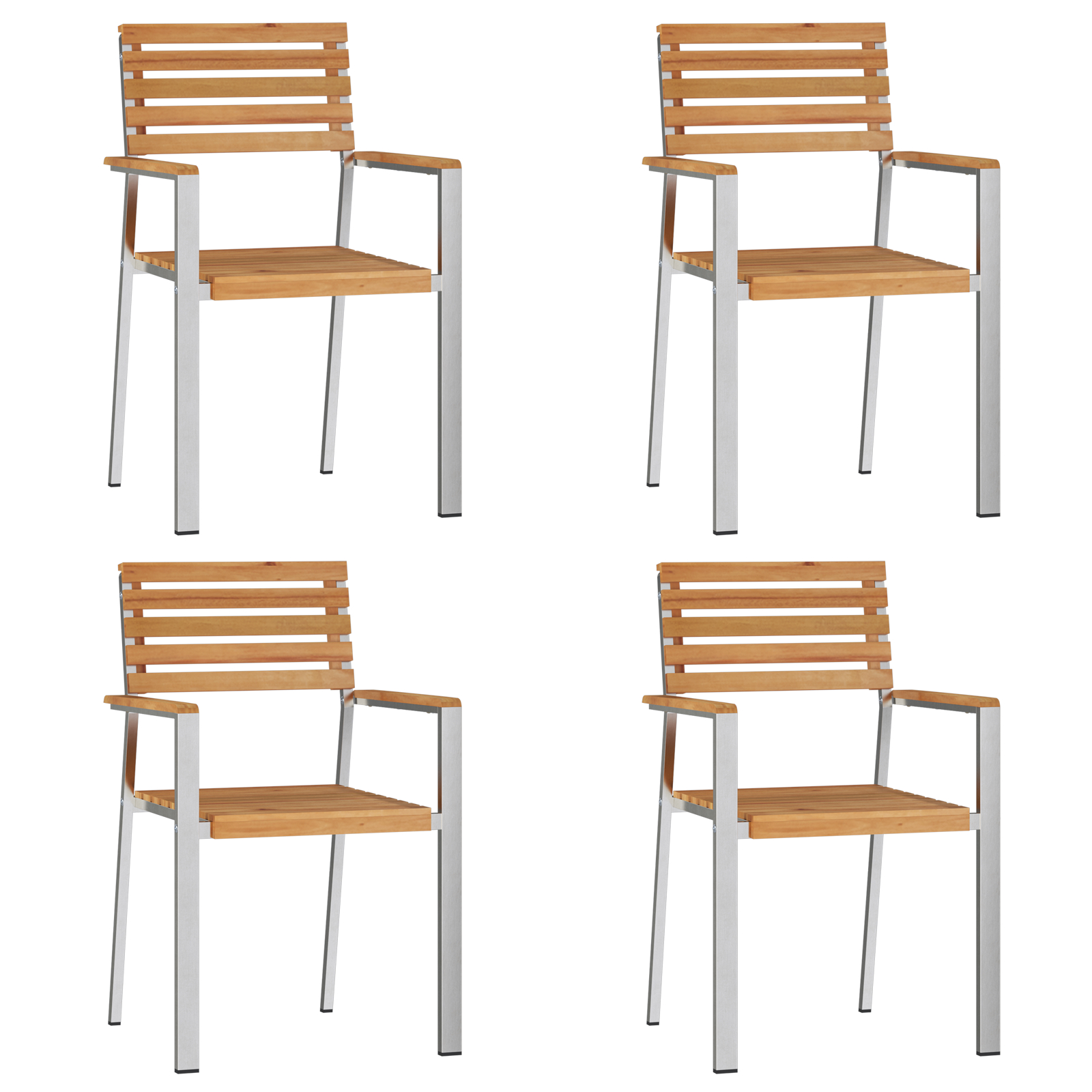 vidaXL Set de masă pentru grădină 5 pcs Maro Lemn solid de tec