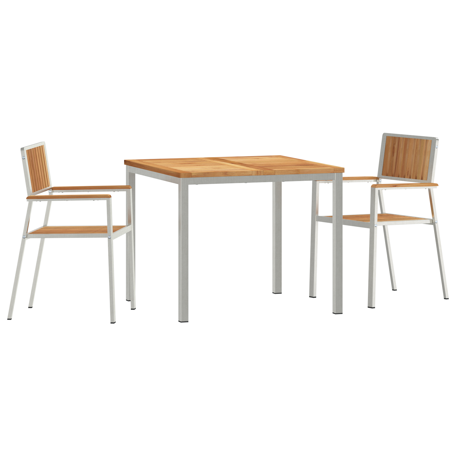 Set de dining pentru grădină vidaXL 3 piese din lemn masiv de tec Set de dining pentru grădină vidaXL 3 piese din lemn masiv de tec
