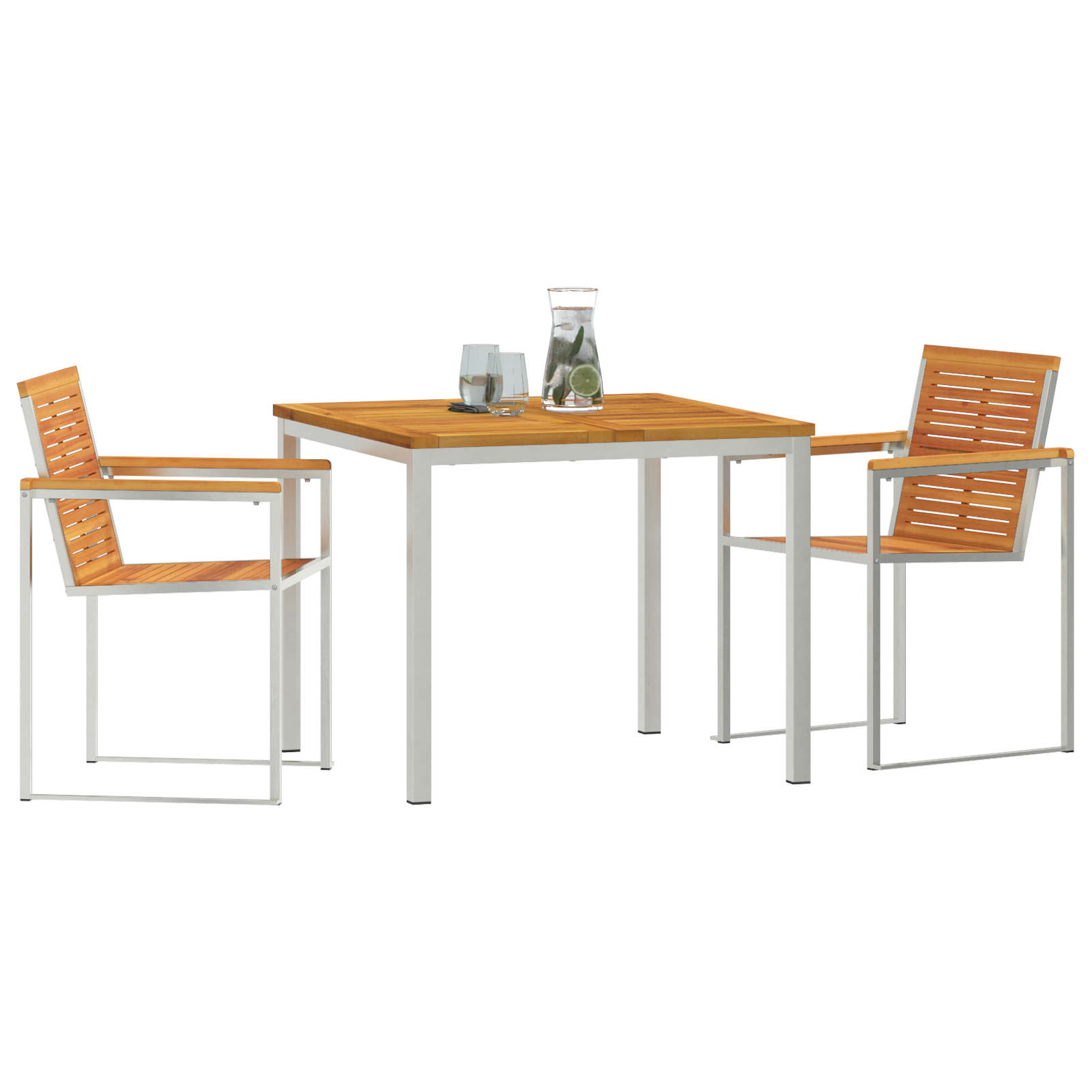 vidaXL Set de masă pentru grădină 3 pcs Maro Lemn Solid de Acacia