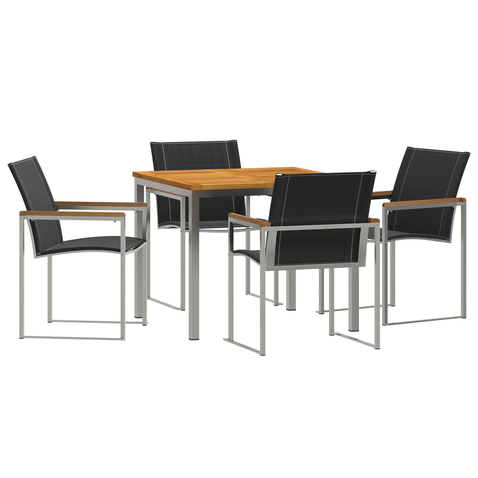 vidaXL Set de masă pentru grădină 5 pcs Maro Lemn Solid de Acacia