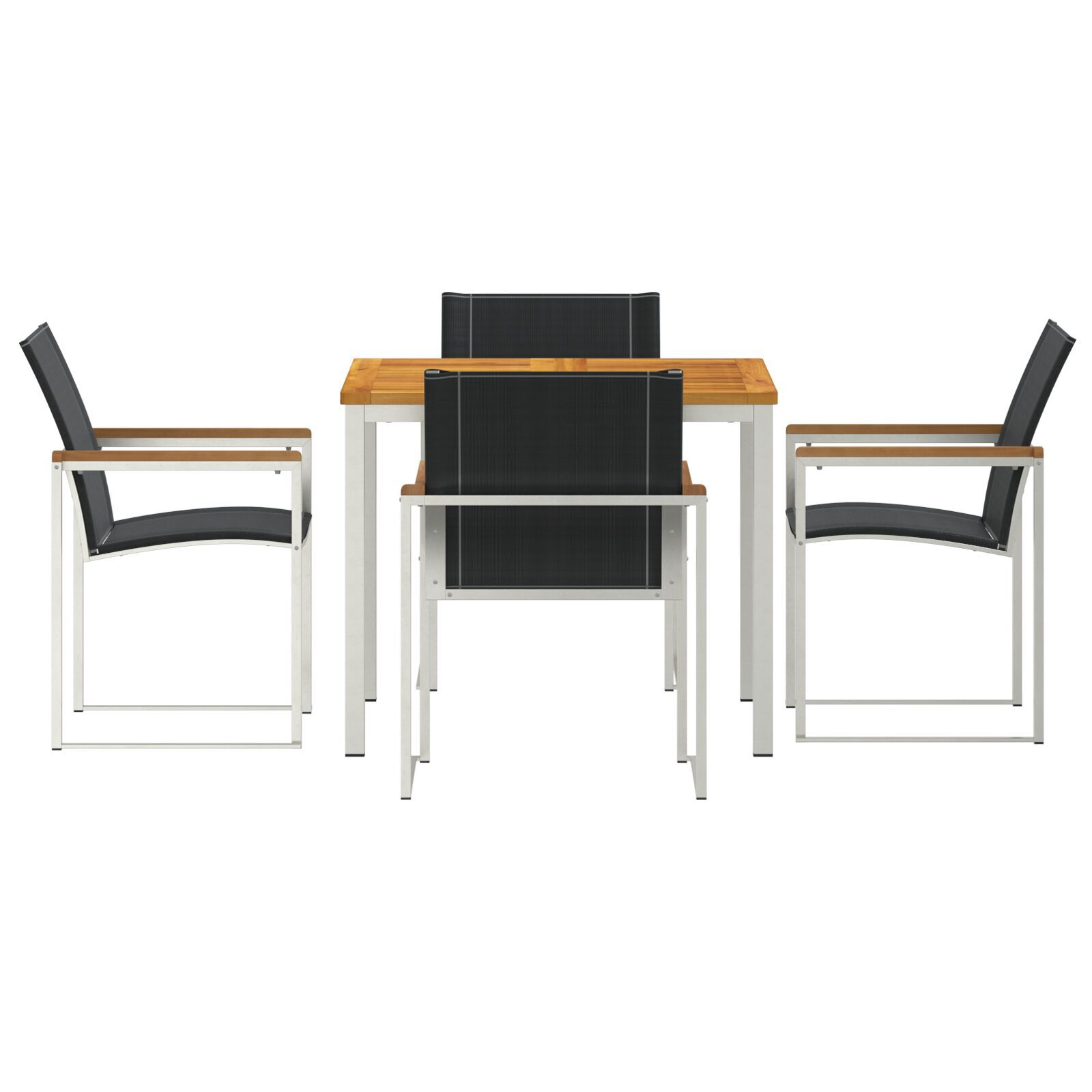 vidaXL Set de masă pentru grădină 5 pcs Maro Lemn Solid de Acacia