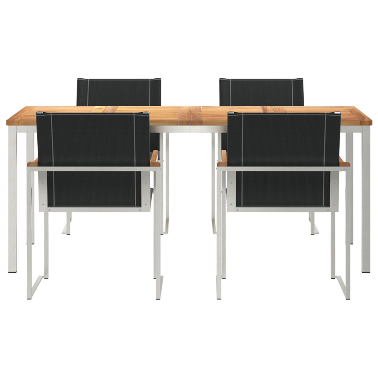 vidaXL Set de masă pentru grădină 5 pcs Maro Lemn Solid de Acacia