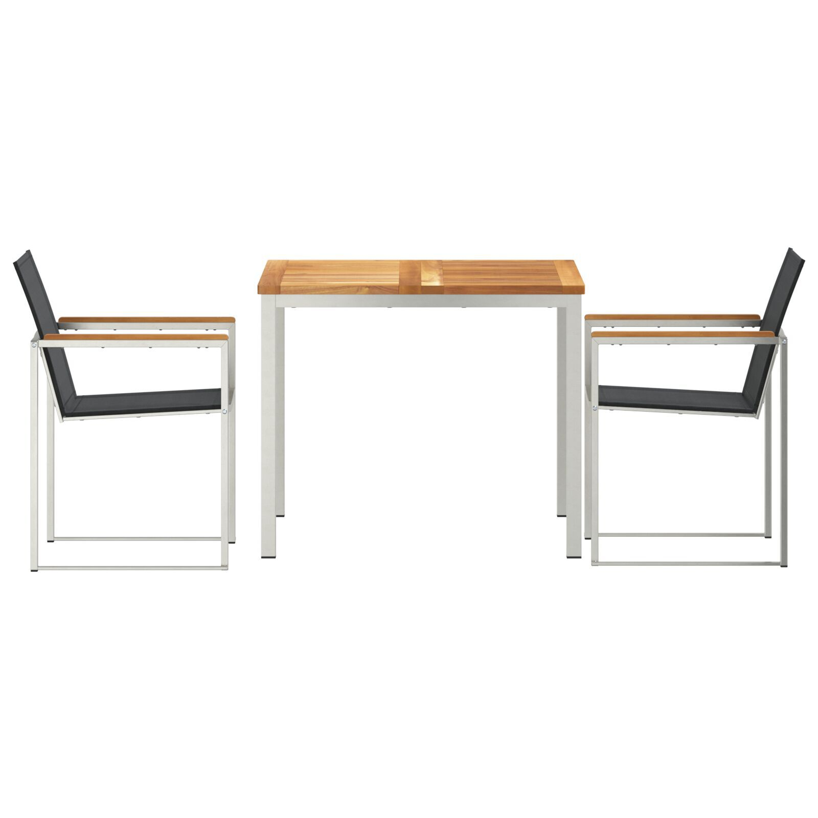 vidaXL Set de masă pentru grădină 3 pcs Maro Lemn solid de tec