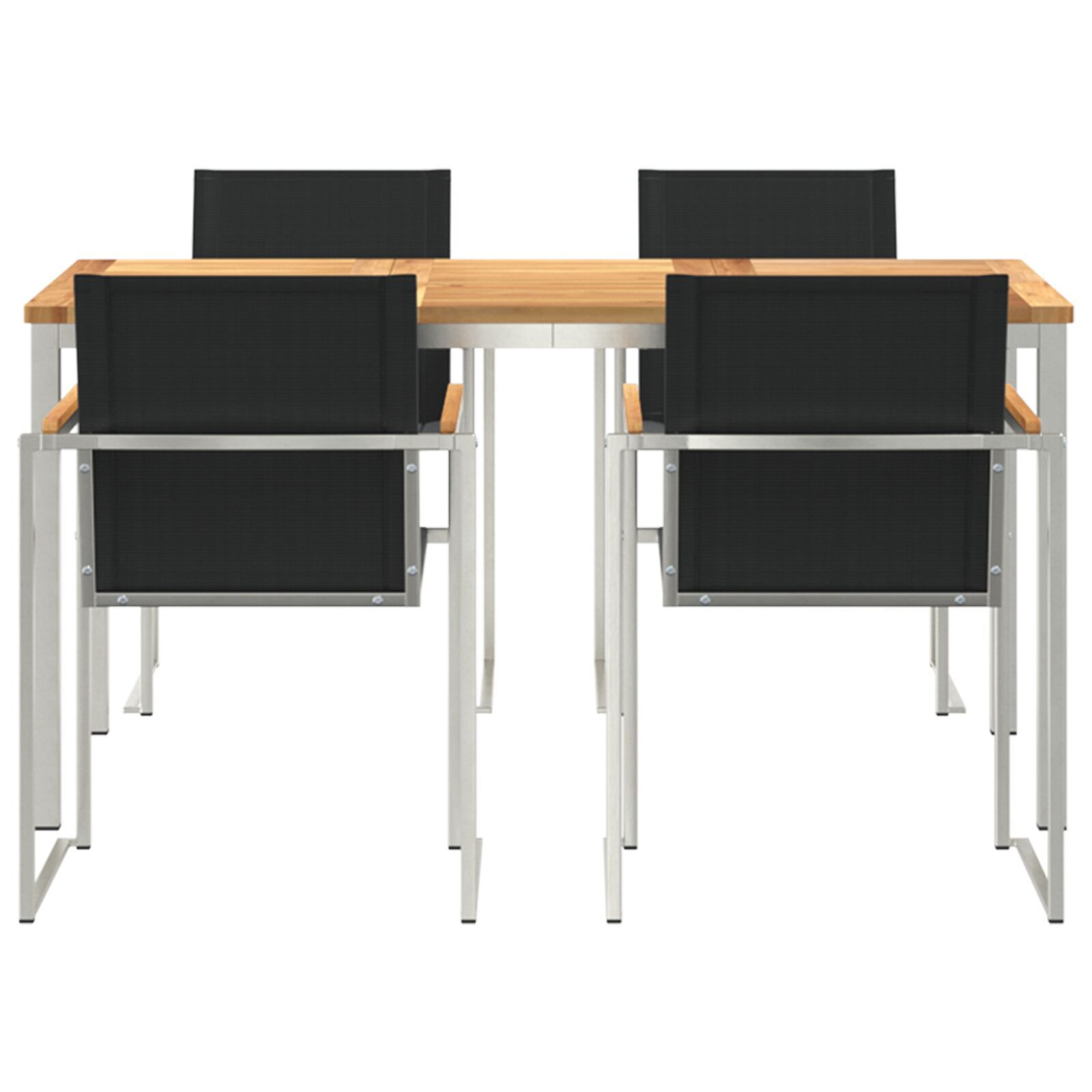 vidaXL Set de masă pentru grădină 5 pcs Maro Lemn solid de tec