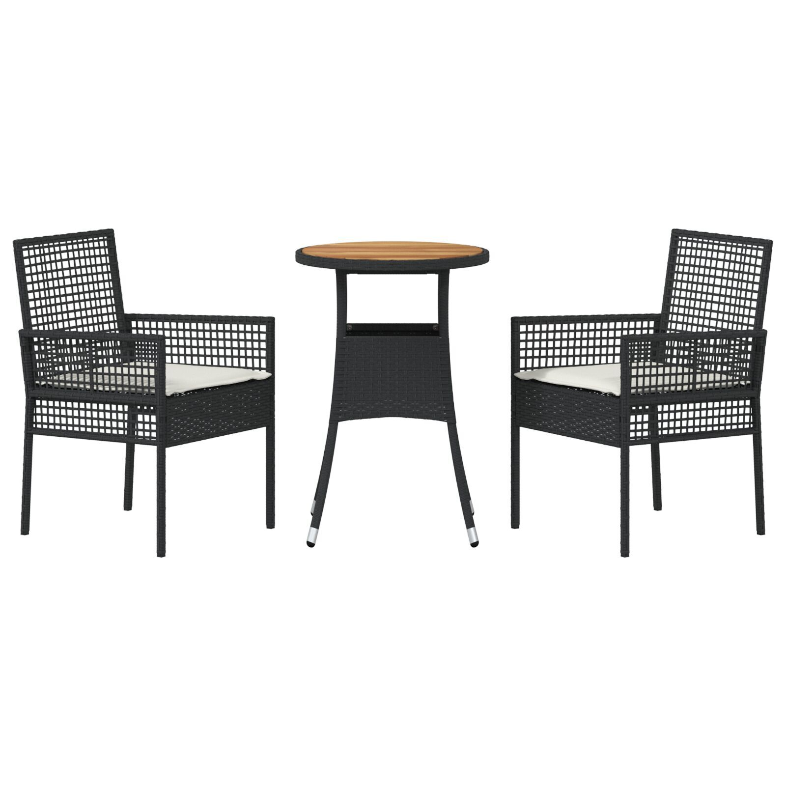 vidaXL Set de dining pentru grădină 5 piese Negru Poliratan vidaXL Set de dining pentru grădină 5 piese Negru Poliratan