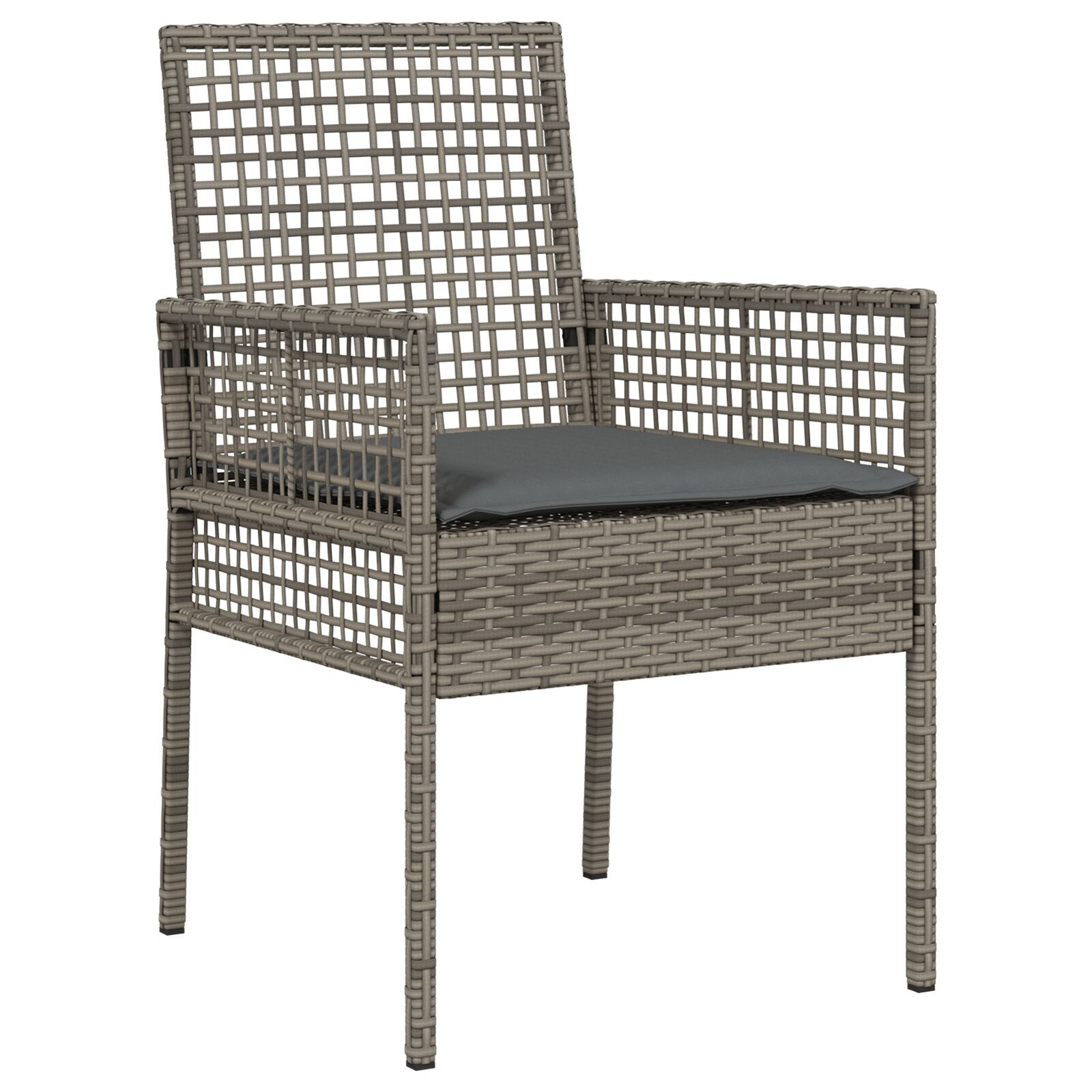 vidaXL Set Bistro de Grădină 3 pcs Gri Rattan poli vidaXL Set Bistro de Grădină 3 pcs Gri Rattan poli