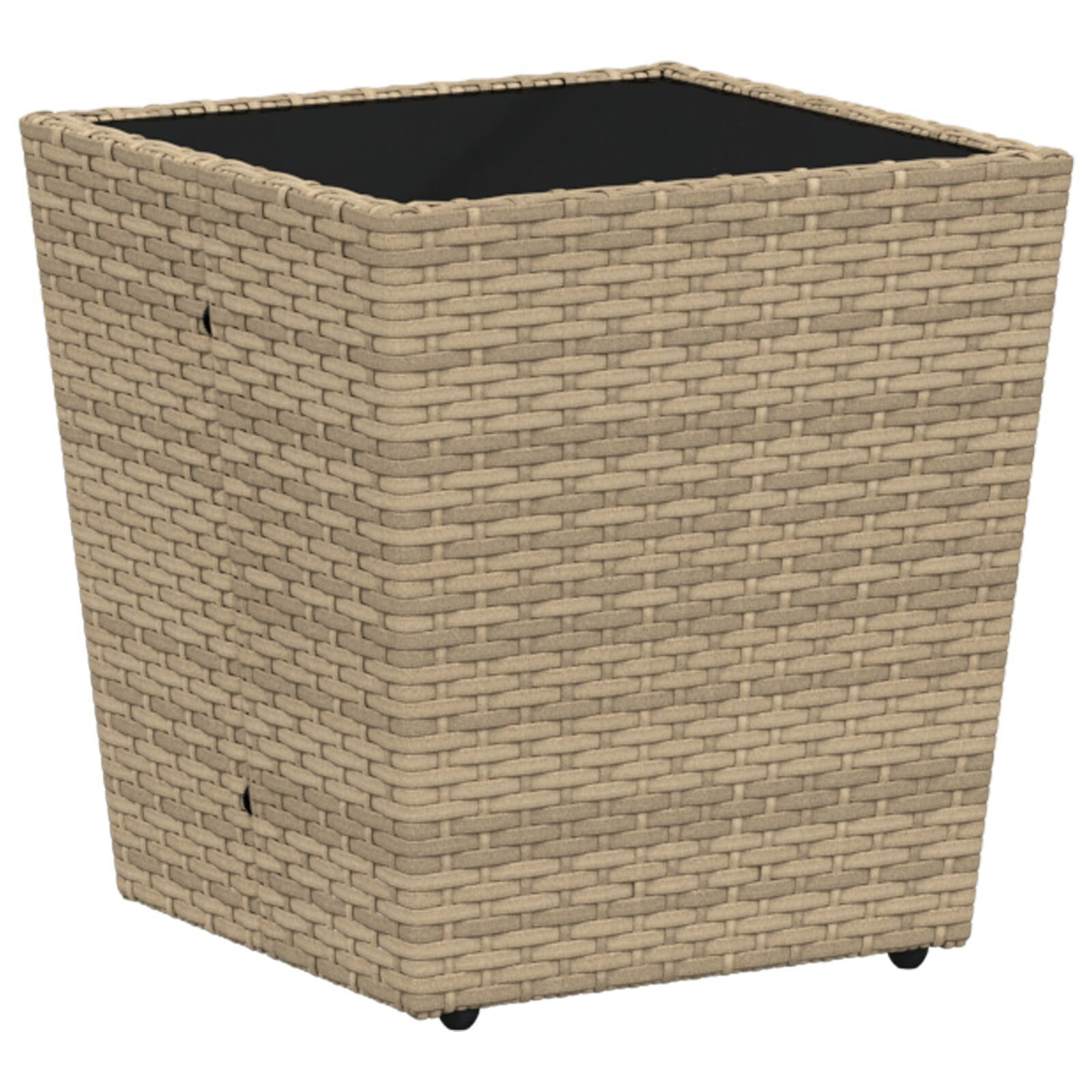 vidaXL Set Bistro de Grădină 3 pcs Bej Rattan poli