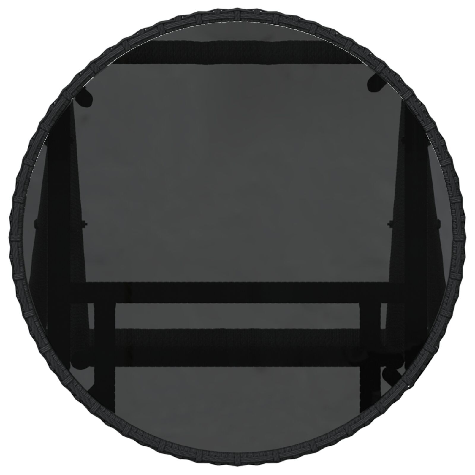 vidaXL Set Bistro de Grădină 3 pcs Negru Rattan poli vidaXL Set Bistro de Grădină 3 pcs Negru Rattan poli