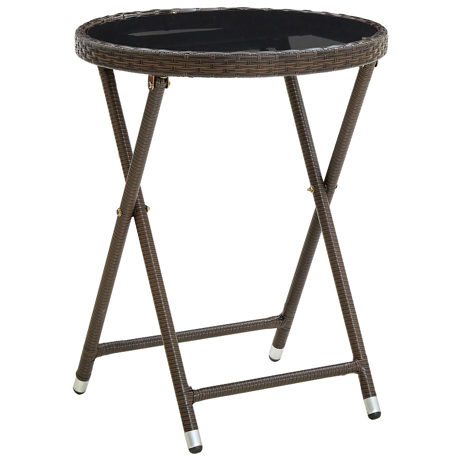 vidaXL Set Bistro de Grădină 3 pcs Maro Rattan poli vidaXL Set Bistro de Grădină 3 pcs Maro Rattan poli