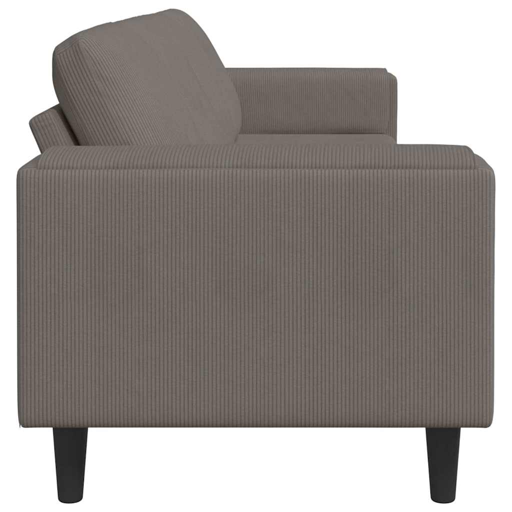 vidaXL Sofa din material textil Gri deschis 208 cm Țesătură de catifea
