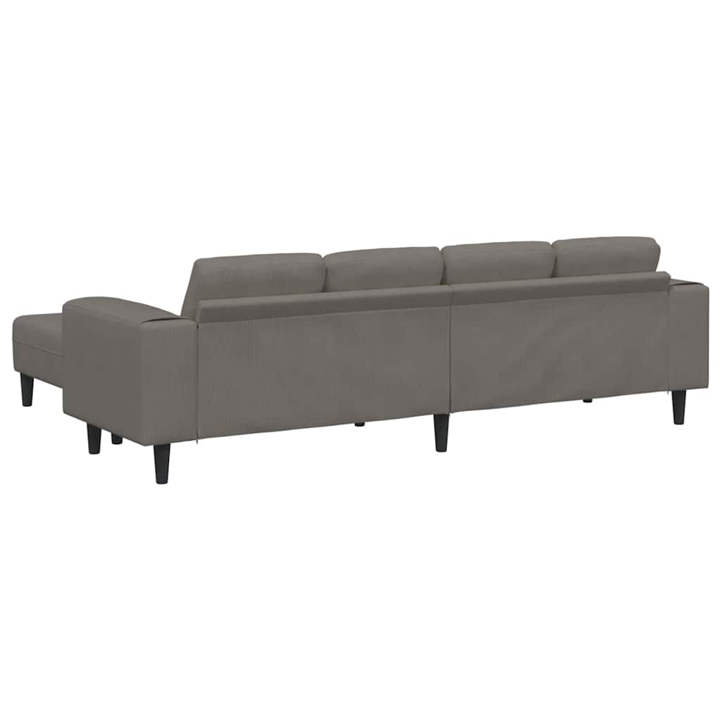vidaXL Sofa din material textil Gri deschis Țesătură de catifea