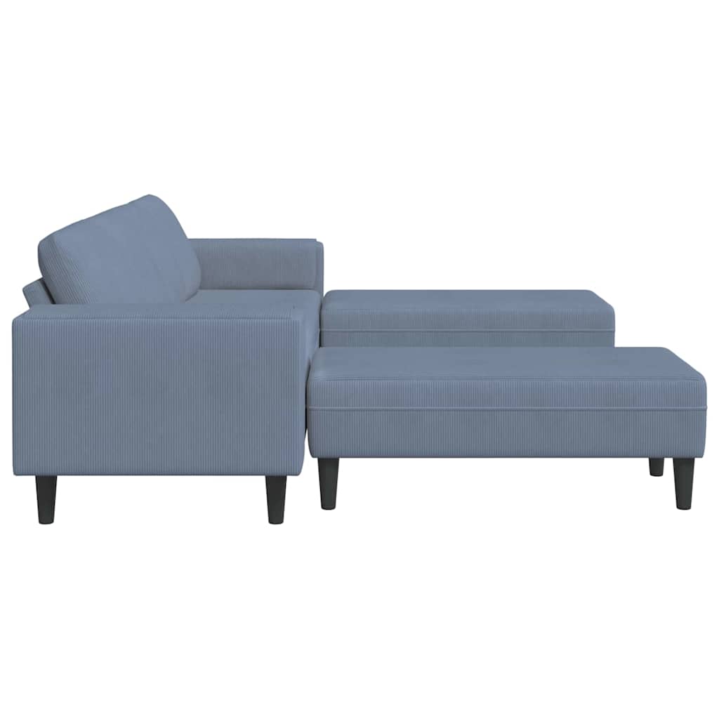 vidaXL Sofa din material textil cu pernă albastru Țesătură de catifea