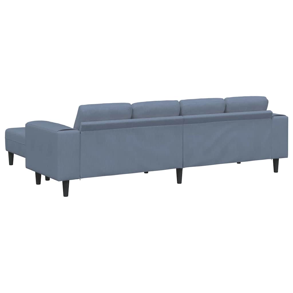 vidaXL Sofa din material textil cu pernă albastru Țesătură de catifea