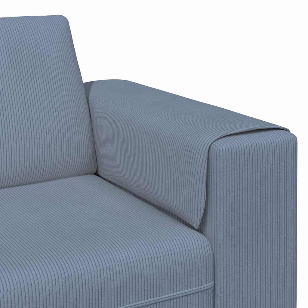 vidaXL Sofa din material textil cu pernă albastru Țesătură de catifea