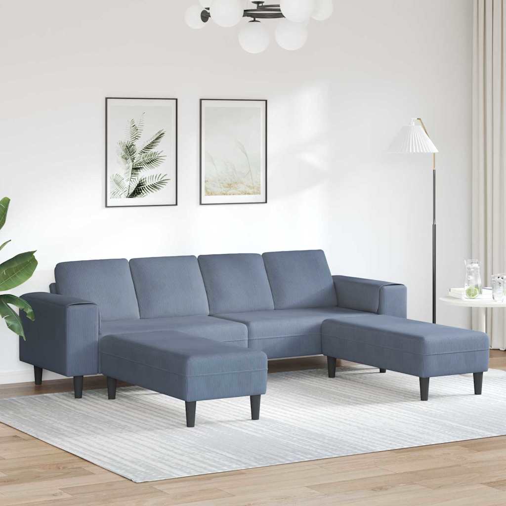 vidaXL Sofa din material textil cu pernă albastru Țesătură de catifea