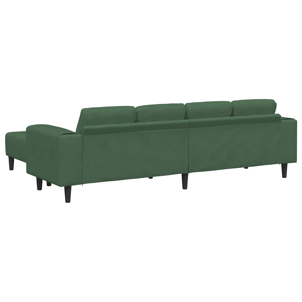 vidaXL Sofa din material textil Verde închis Țesătură de catifea