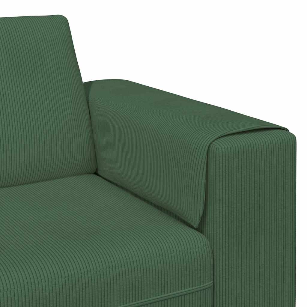 vidaXL Sofa din material textil Verde închis Țesătură de catifea