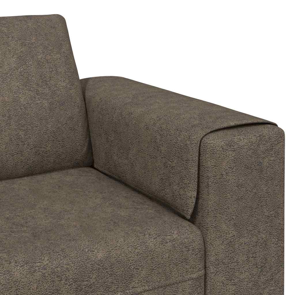 vidaXL Set de canapea Gri închis Piele ecologică de suede