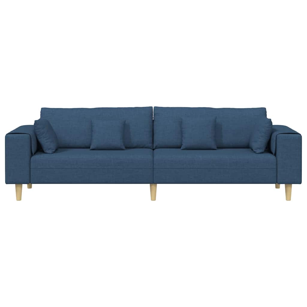 vidaXL Sofa din material textil cu pernă albastru 208 cm țesătură