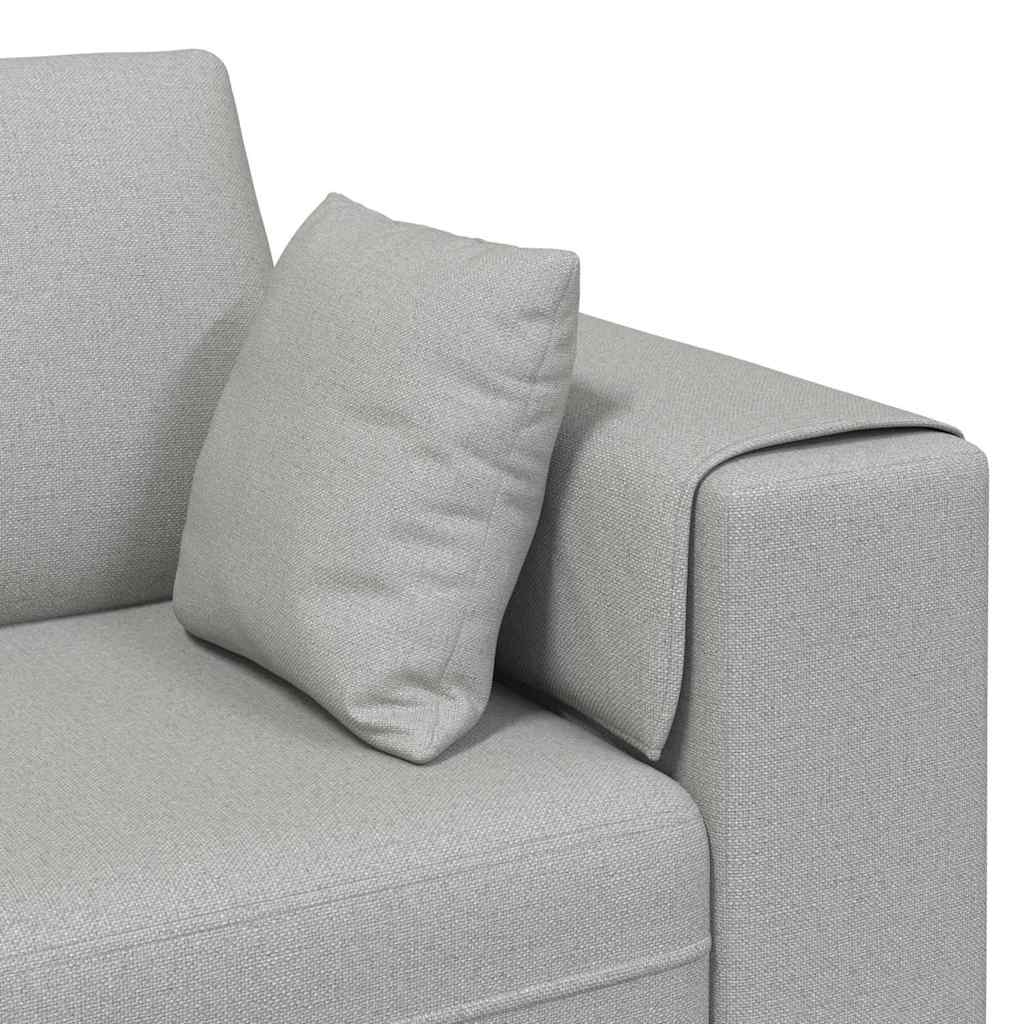 Sofa din material textil cu pernă Gri nori 208 cm țesătură