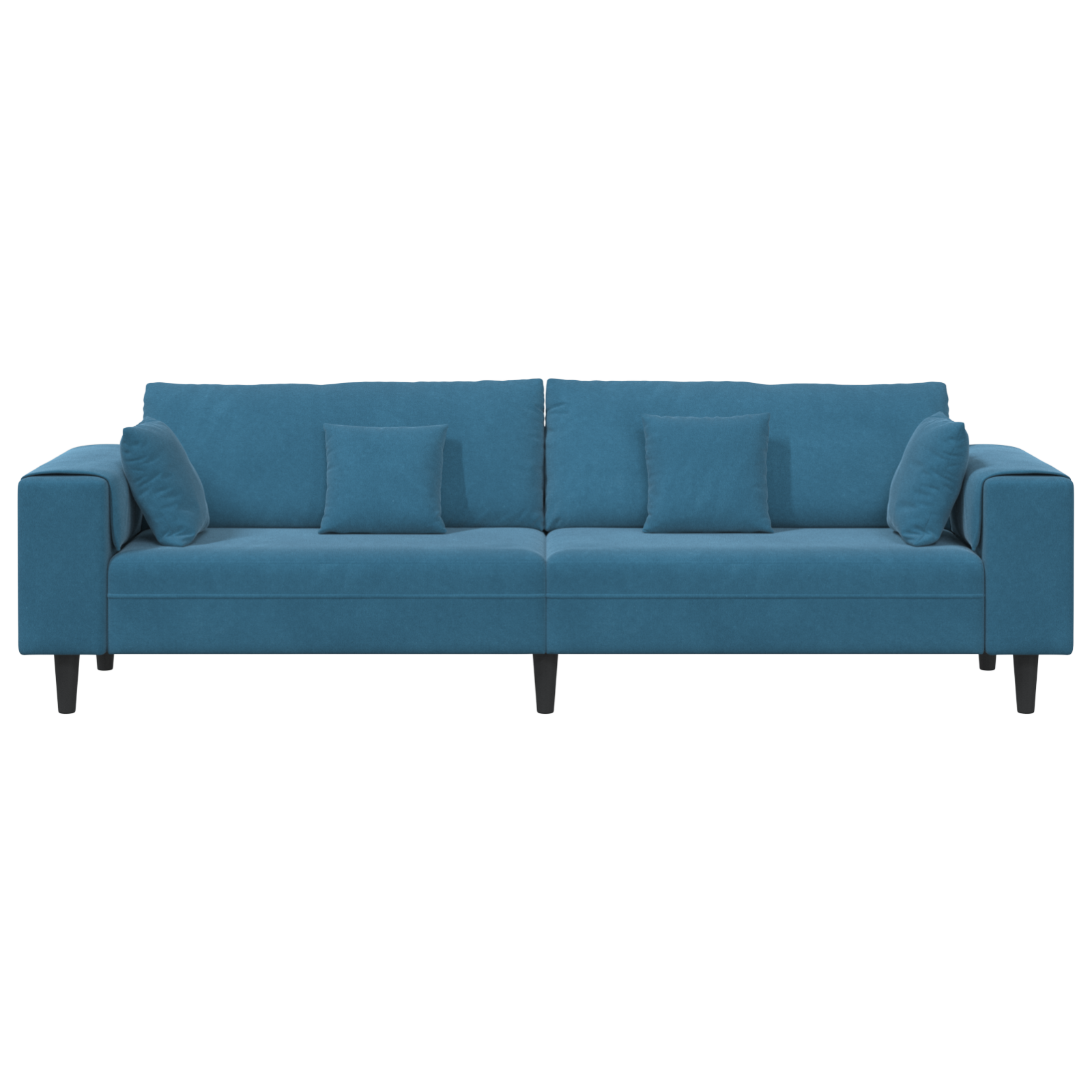 vidaXL Canapea din catifea cu pernă albastru 208 cm Catifea vidaXL Canapea din catifea cu pernă albastru 208 cm Catifea
