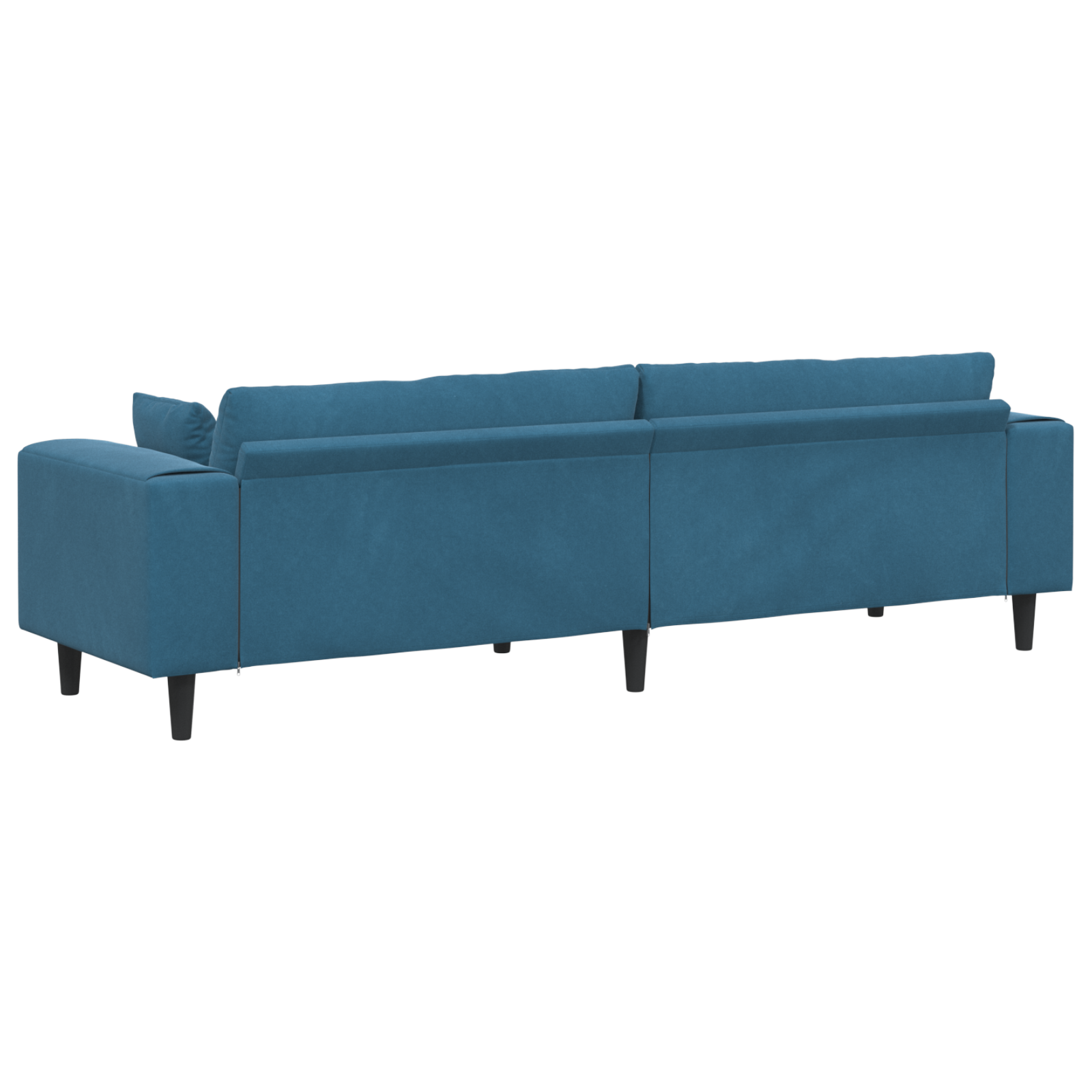 vidaXL Canapea din catifea cu pernă albastru 208 cm Catifea vidaXL Canapea din catifea cu pernă albastru 208 cm Catifea