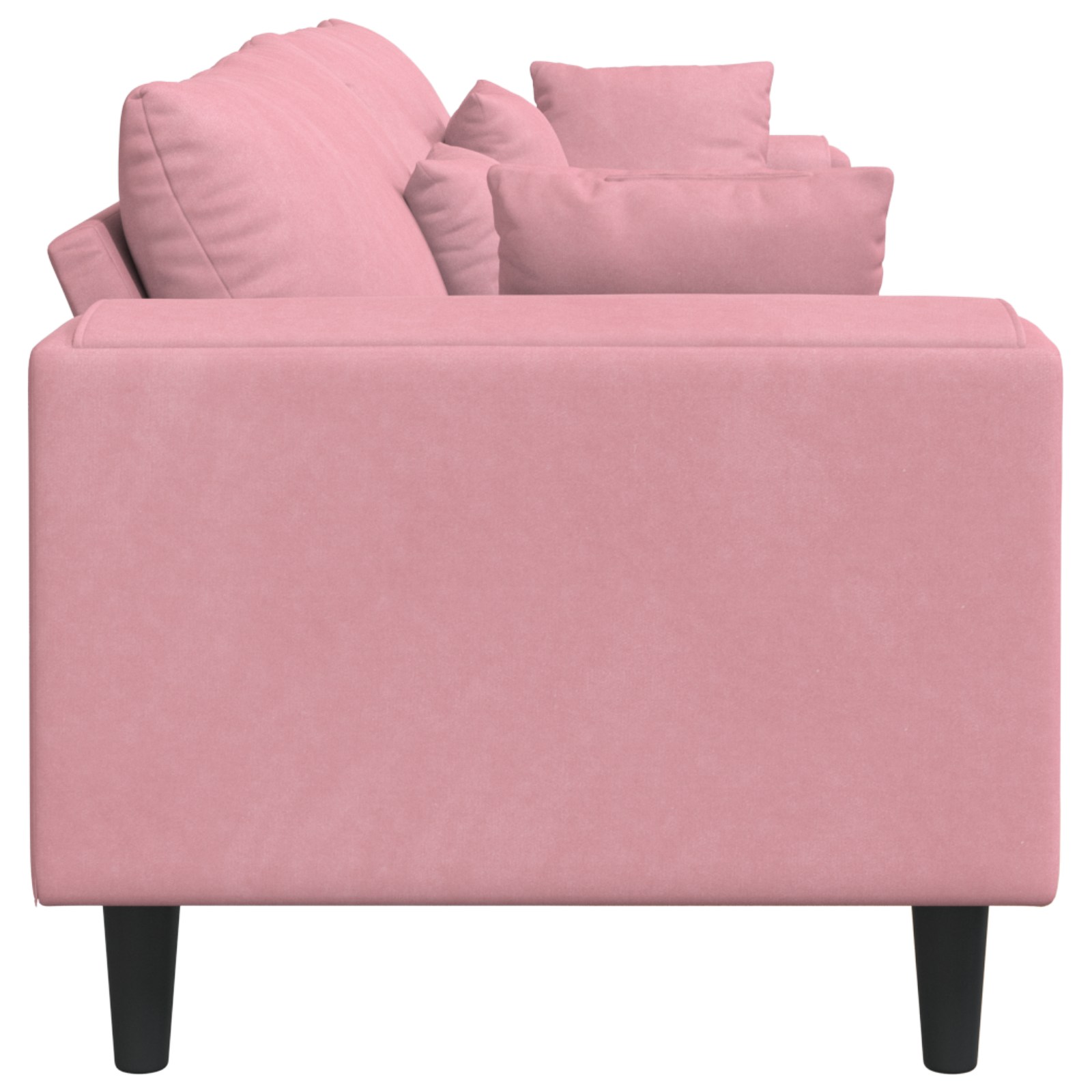 vidaXL Canapea din catifea cu pernă Roz 209 cm Catifea vidaXL Canapea din catifea cu pernă Roz 209 cm Catifea