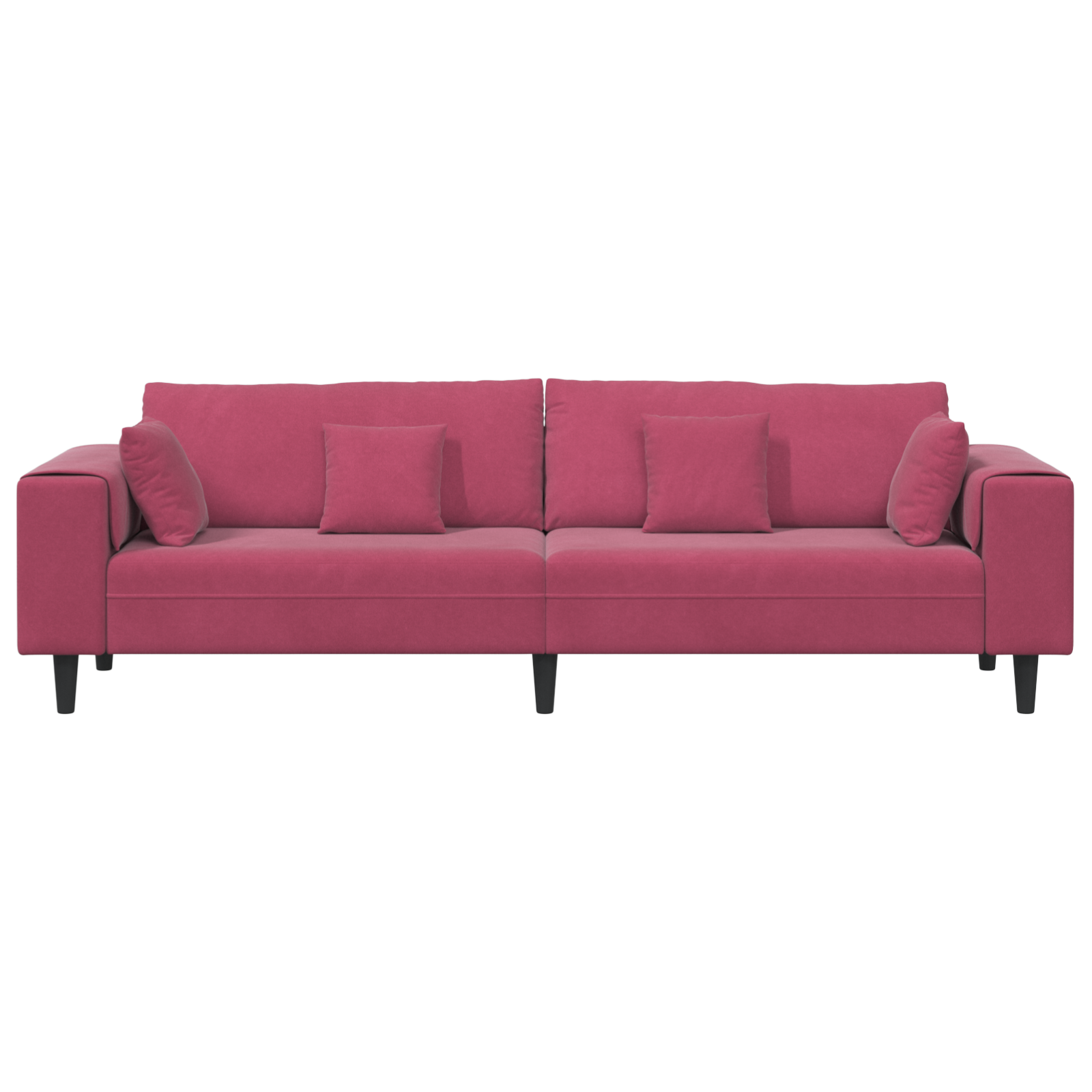 vidaXL Canapea din catifea cu pernă Roșu Vin 208 cm Catifea vidaXL Canapea din catifea cu pernă Roșu Vin 208 cm Catifea