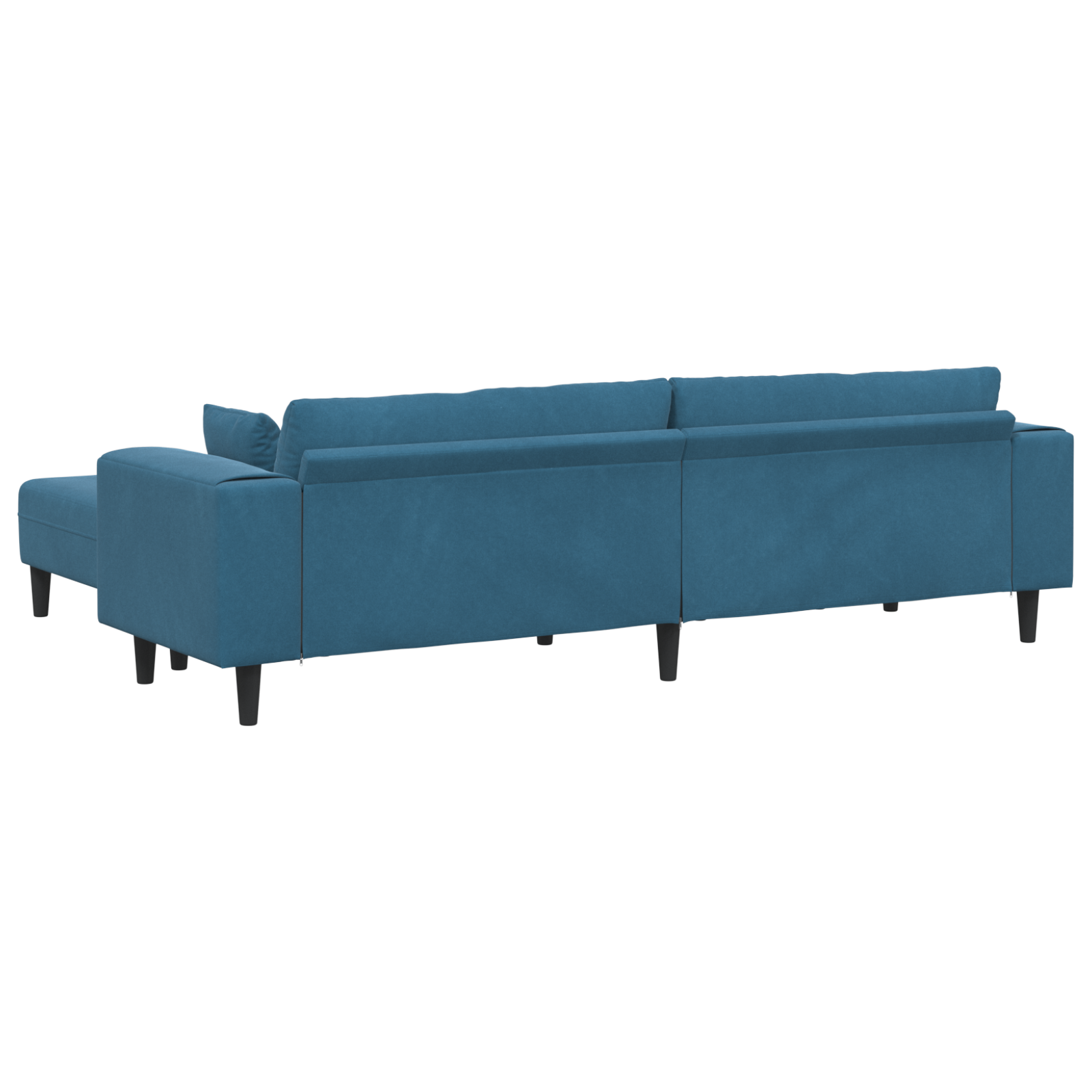 vidaXL Canapea din catifea cu pernă 3 pcs albastru 208 cm Catifea vidaXL Canapea din catifea cu pernă 3 pcs albastru 208 cm Catifea