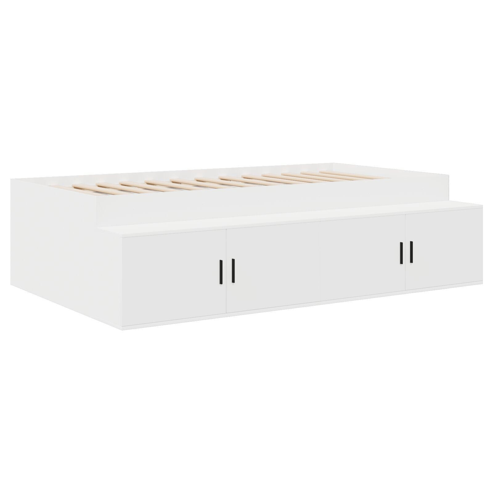 vidaXL Cadru de pat cu sertar Alb 100 x 200 cm Lemn compozit