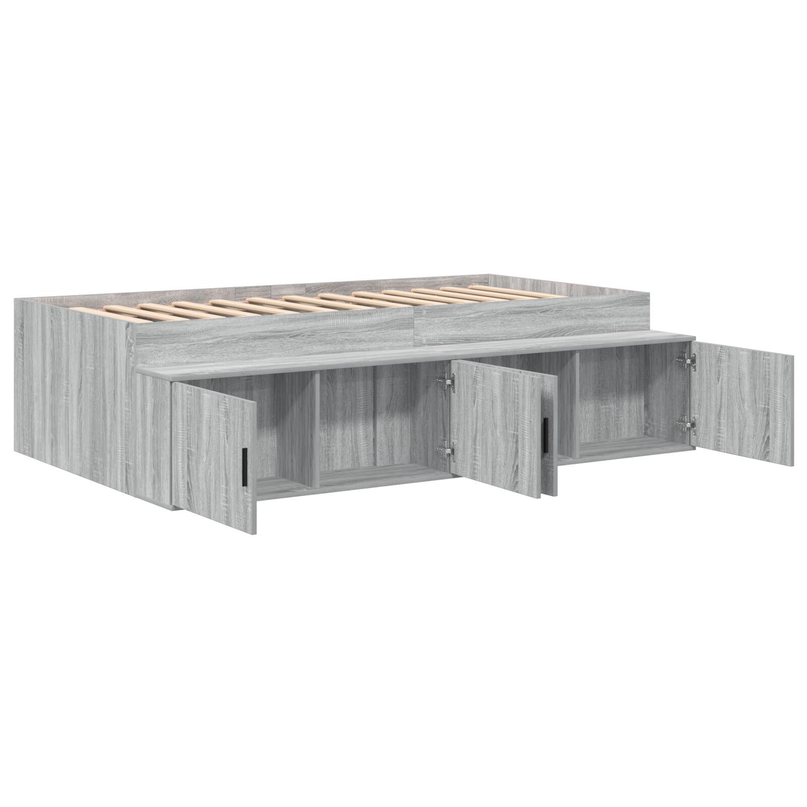 vidaXL Cadru de pat cu depozitare sonoma gri 100 x 200 cm