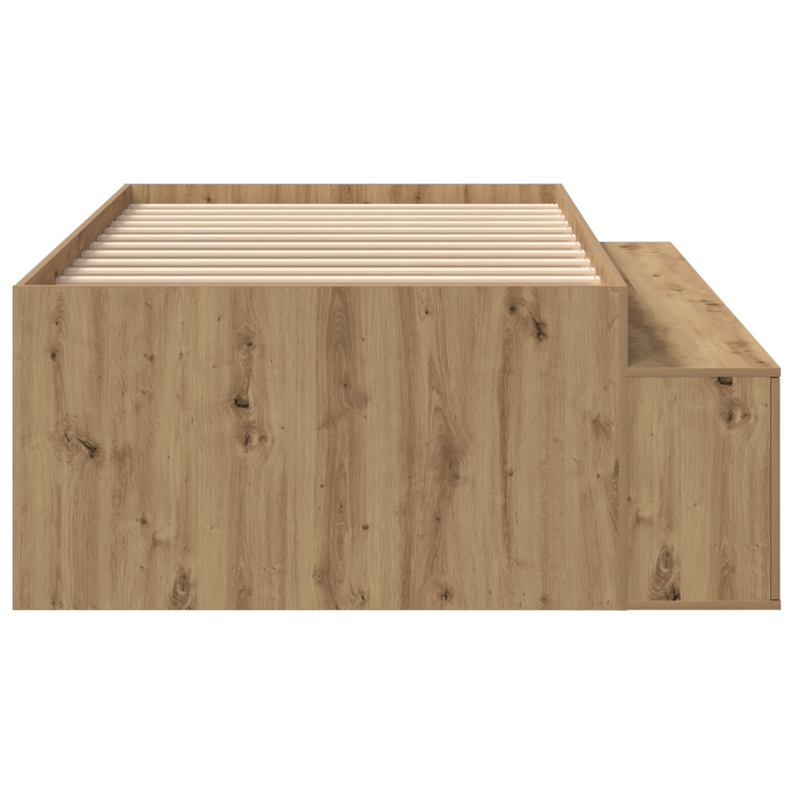 vidaXL Cadru de pat cu depozitare stejar artizanal 100 x 200 cm