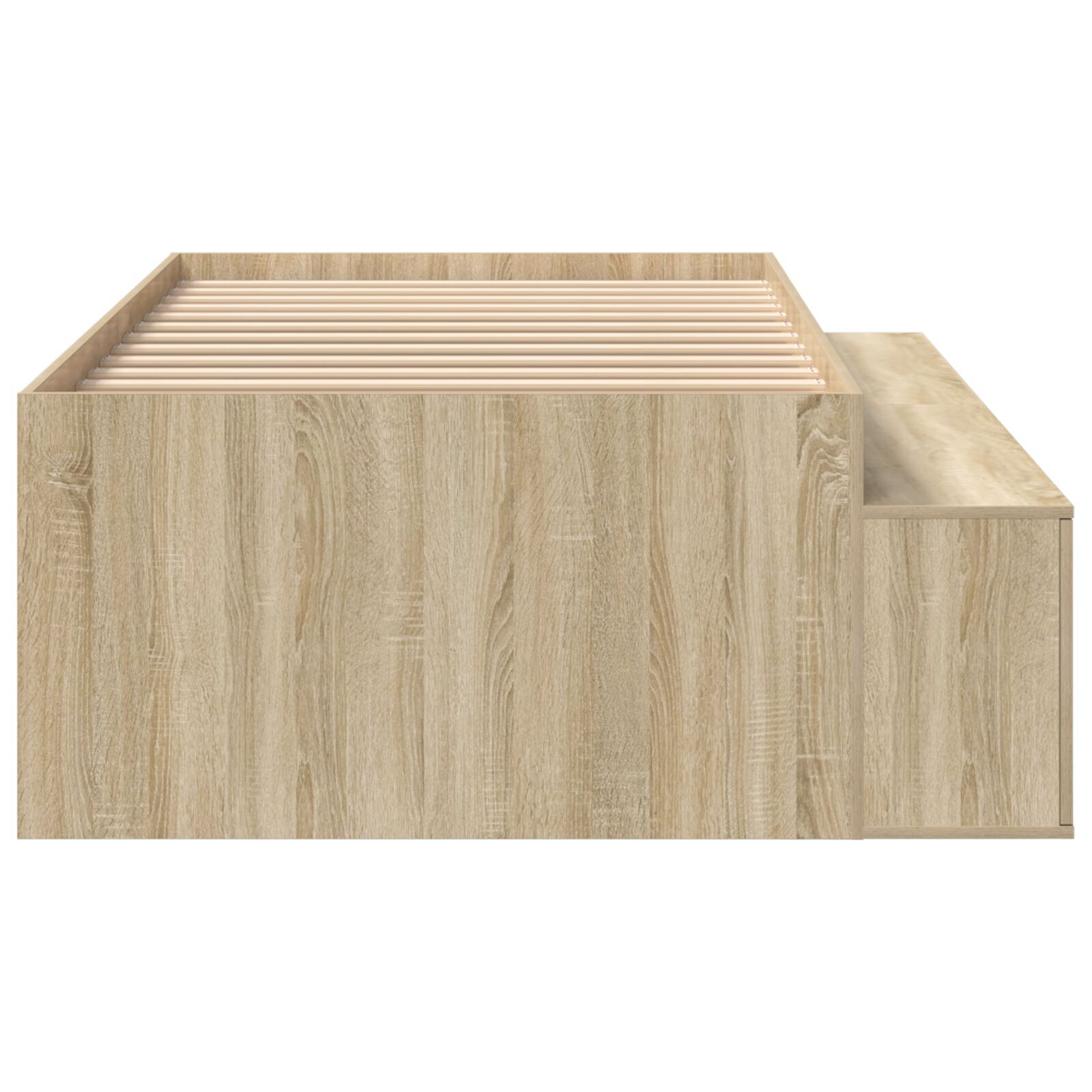 vidaXL Cadru de pat cu depozitare Stejar sonoma 90 x 190 cm