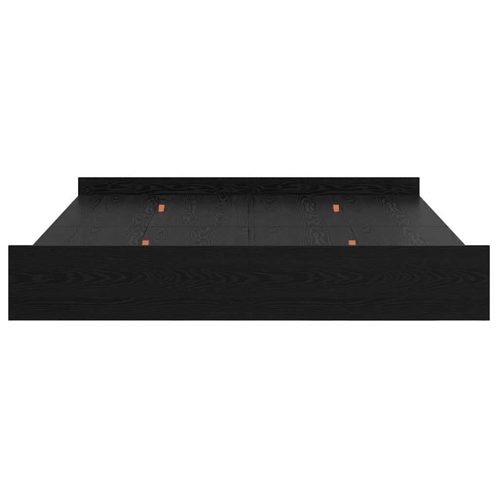 vidaXL Cadru de pat cu depozitare cu sertar Stejar Negru 180 x 200 cm