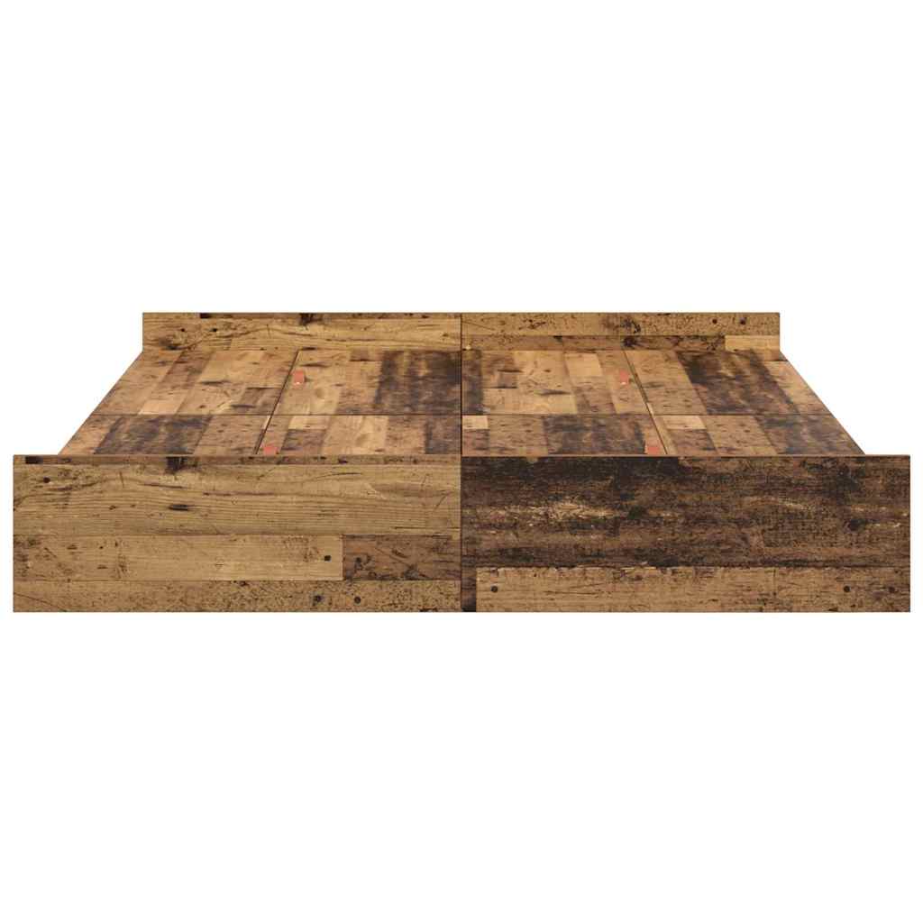 vidaXL Cadru de pat cu depozitare cu headboard Lemn Vechi 150 x 200 cm