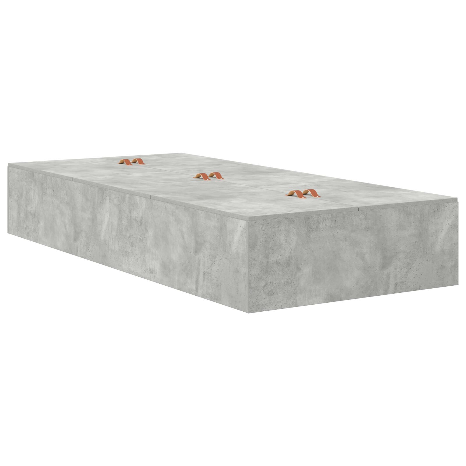 vidaXL Cadru de pat Gri beton 200 x 90 x 31.5 cm Lemn compozit vidaXL Cadru de pat Gri beton 200 x 90 x 31.5 cm Lemn compozit