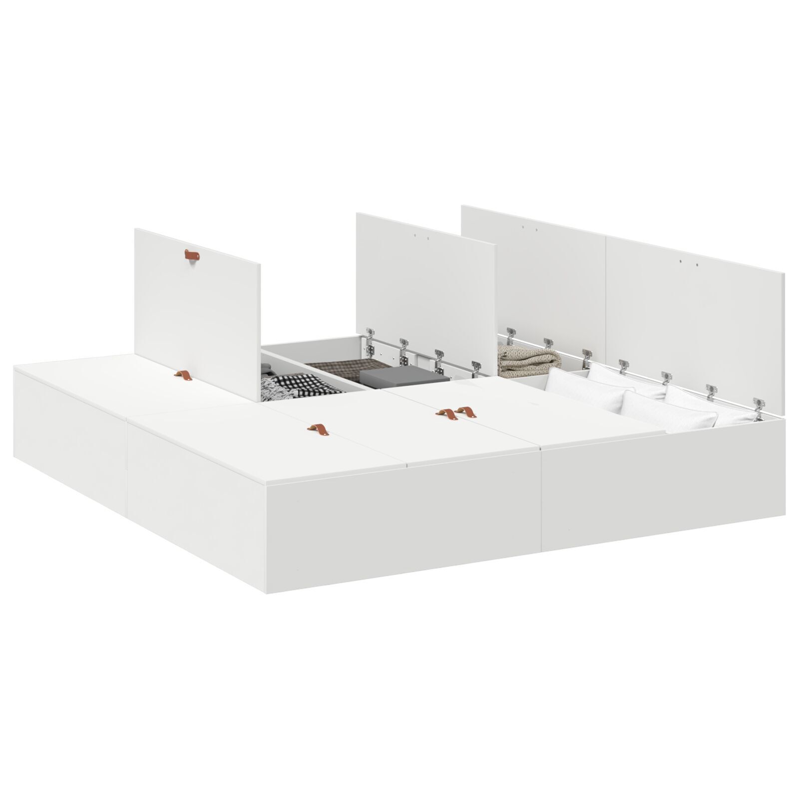 vidaXL Cadru de pat Alb 200 x 200 x 31.5 cm Lemn compozit vidaXL Cadru de pat Alb 200 x 200 x 31.5 cm Lemn compozit