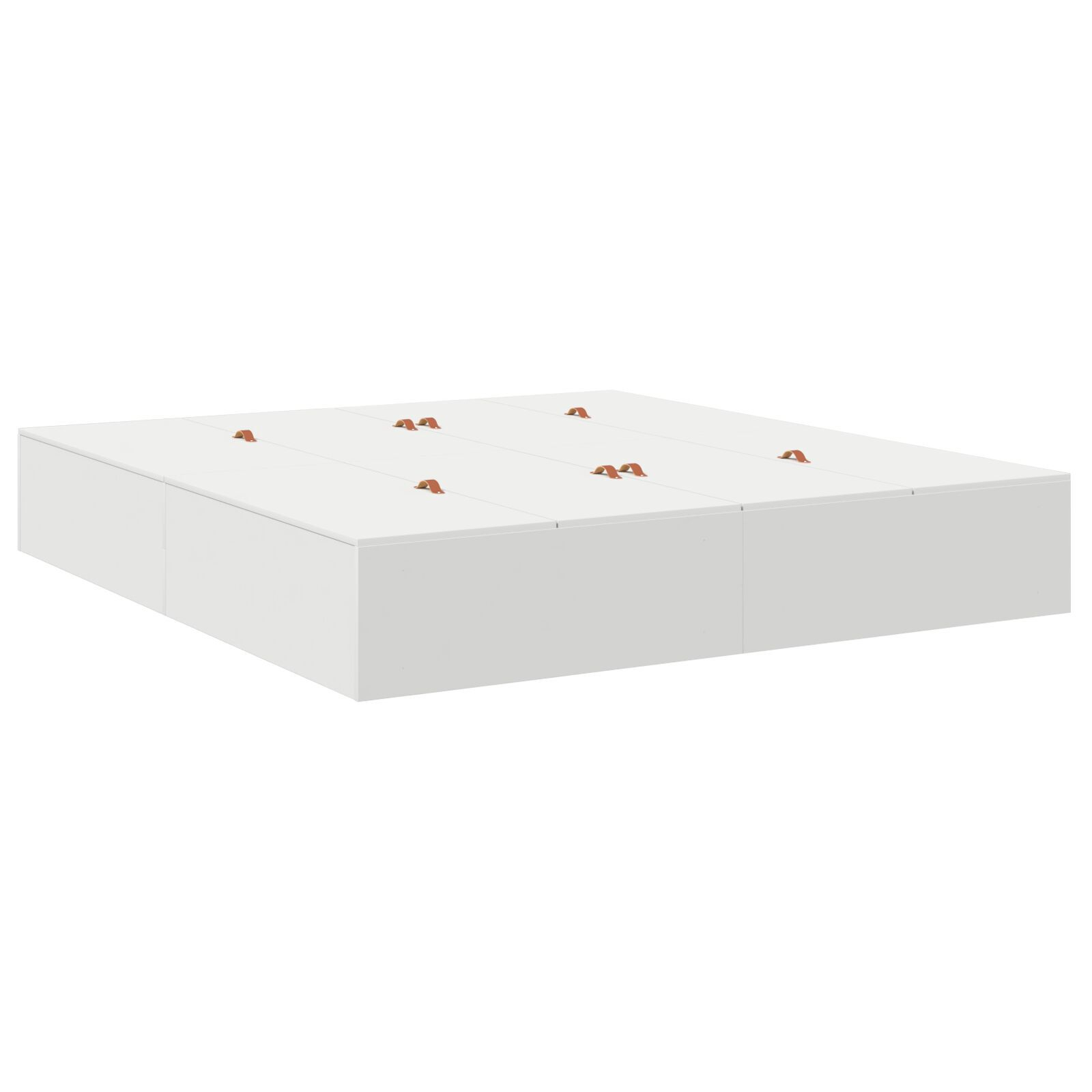 vidaXL Cadru de pat Alb 200 x 200 x 31.5 cm Lemn compozit vidaXL Cadru de pat Alb 200 x 200 x 31.5 cm Lemn compozit