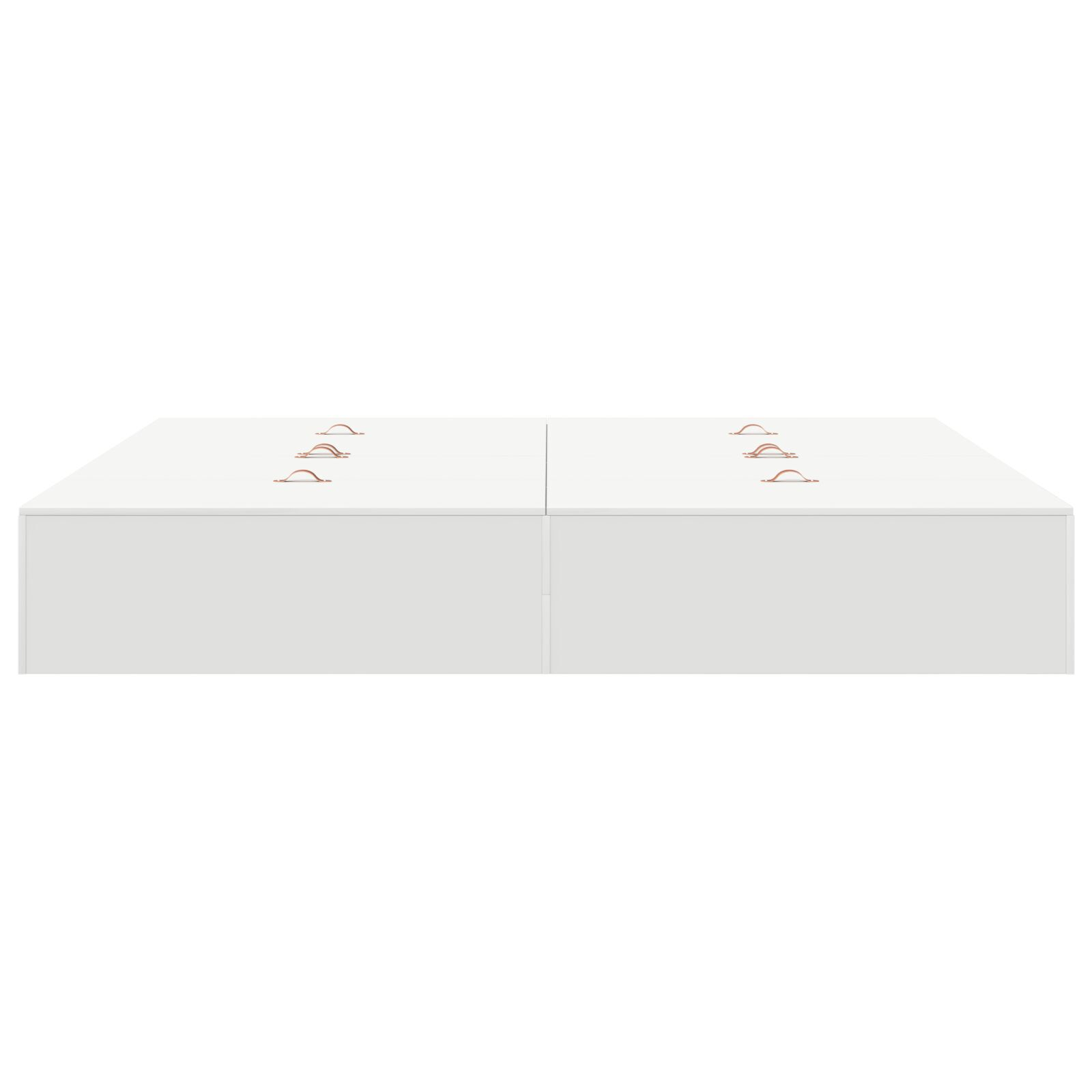vidaXL Cadru de pat Alb 200 x 200 x 31.5 cm Lemn compozit vidaXL Cadru de pat Alb 200 x 200 x 31.5 cm Lemn compozit