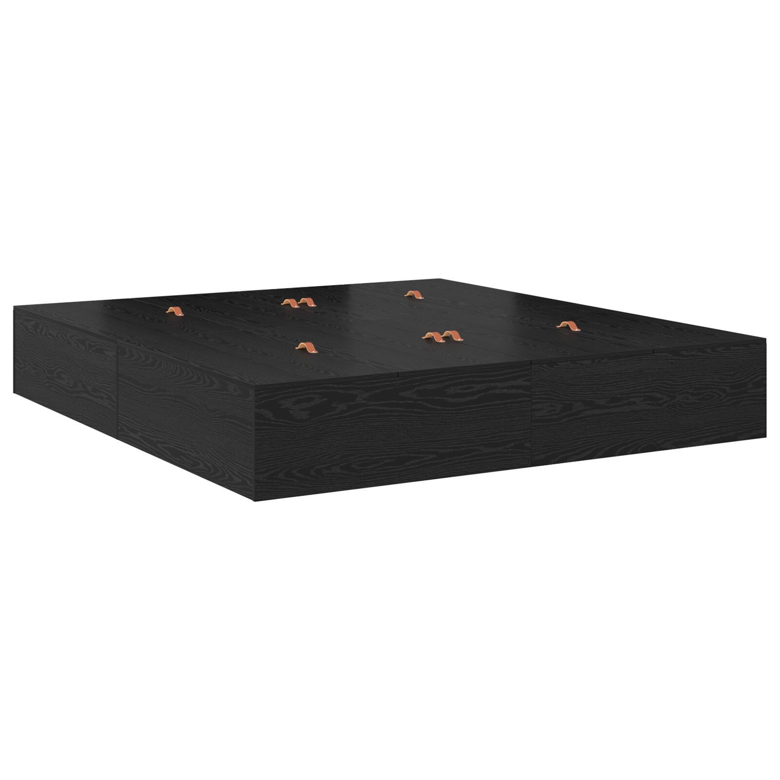 vidaXL Cadru de pat Stejar negru 200 x 200 x 31.5 cm Lemn compozit vidaXL Cadru de pat Stejar negru 200 x 200 x 31.5 cm Lemn compozit