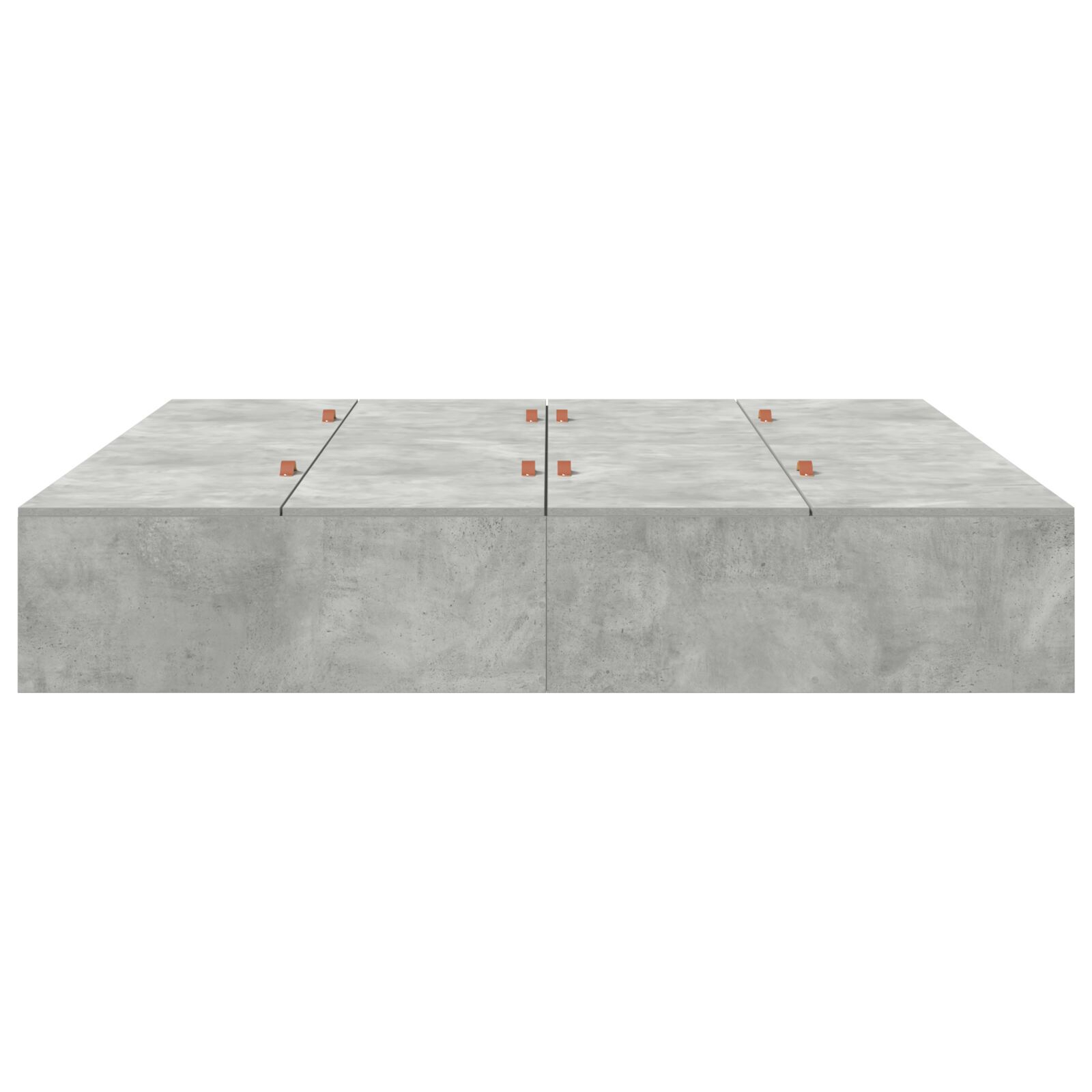 vidaXL Cadru de pat Gri beton 200 x 200 x 31.5 cm Lemn compozit vidaXL Cadru de pat Gri beton 200 x 200 x 31.5 cm Lemn compozit