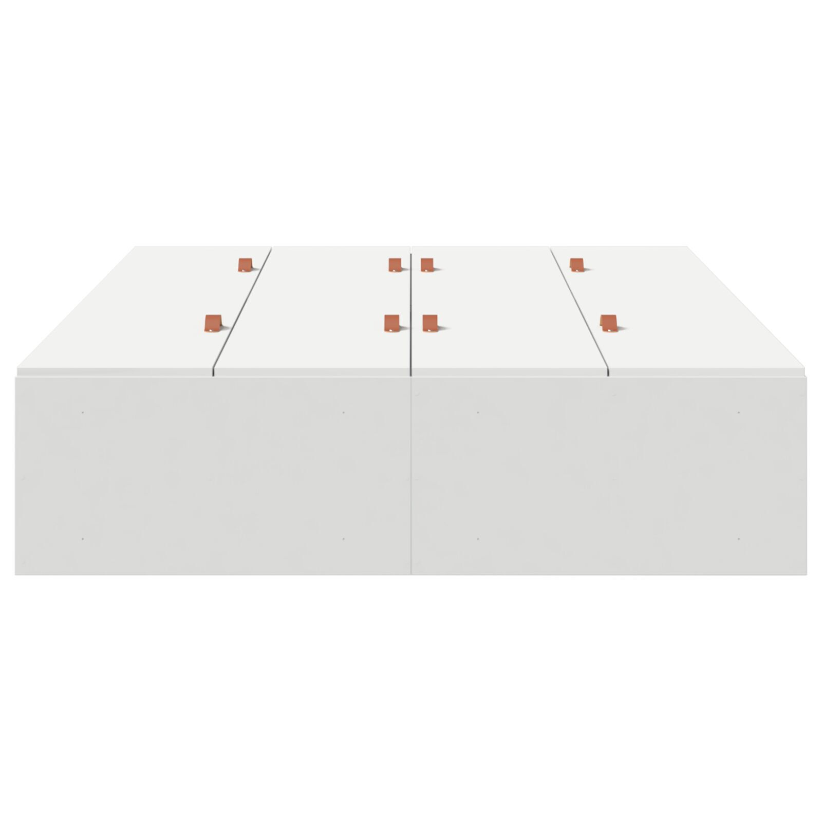 vidaXL Cadru de pat cu depozitare Alb 120 x 200 cm Lemn compozit